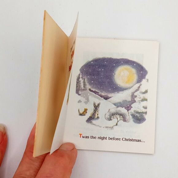 🎄 1987 Mini Book Ornament 📖 The Night Before Christmas 🍬 Golden Books - Picture 7 of 12